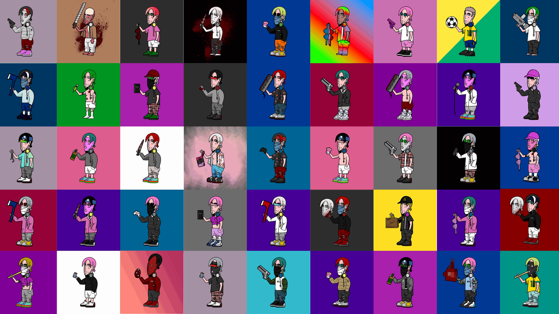Designs de NFTs G.M.S Design 2d gms personnages art