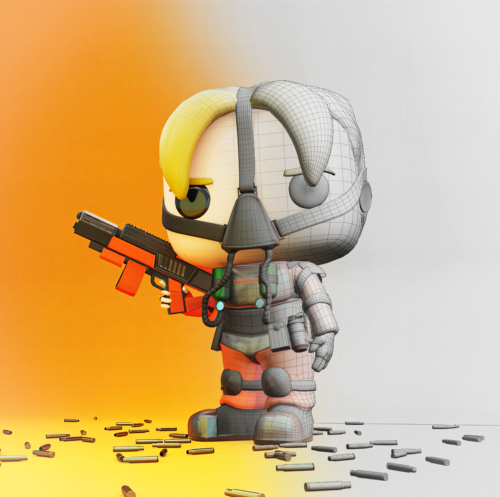 3d pop science fiction figurine